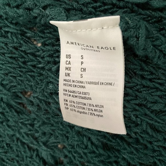 American Eagle Green Cardigan Sweater Small - Picture 3 of 4